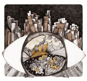 Gulnar Hajo for Art From Exile 1st Exhibition held in Ankara